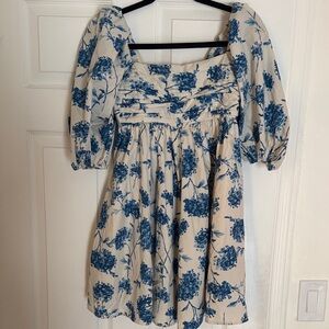 Abercrombie & Fitch Blue Floral Mini Dress NWT
